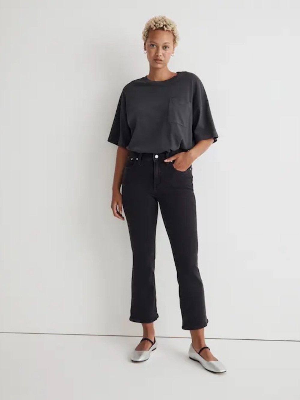 Madewell Curvy Kick Out Crop Jean in Starkey Wash Style NL824 Size 28